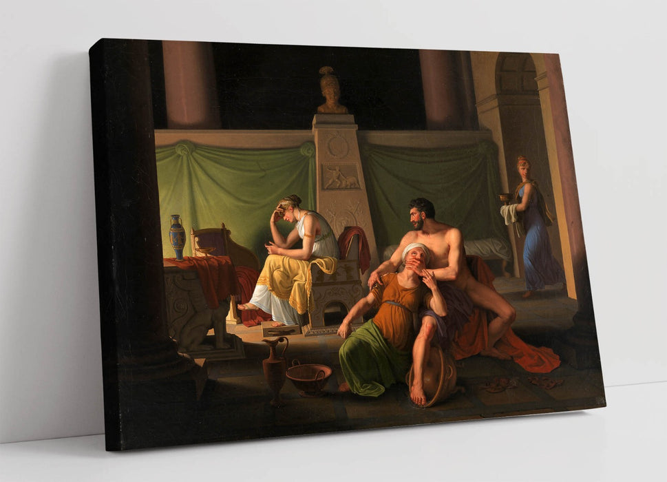 C.W ECKERSBERG, ODYSSEUS' HOMECOMING -CANVAS WALL ART ARTWORK PRINT