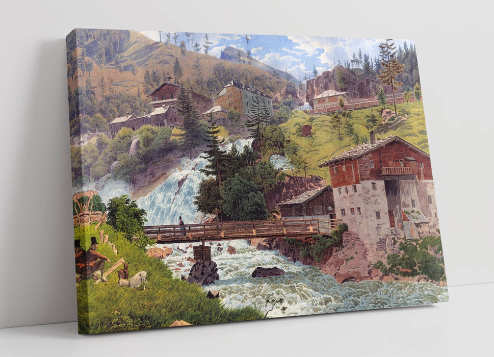 JAKOB ALT, VIEW OF BAD GASTEIN-CANVAS WALL ART ARTWORK PRINT