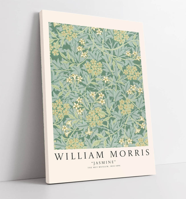 WILLIAM MORRIS 'JASMINE' FLORAL HOME DECOR CANVAS WALL ART PICTURE PRINT