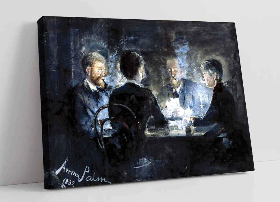 ANNA PALM DE ROSA, A GAME OF L'HOMBRE -CANVAS WALL ARTWORK PIC PRINT