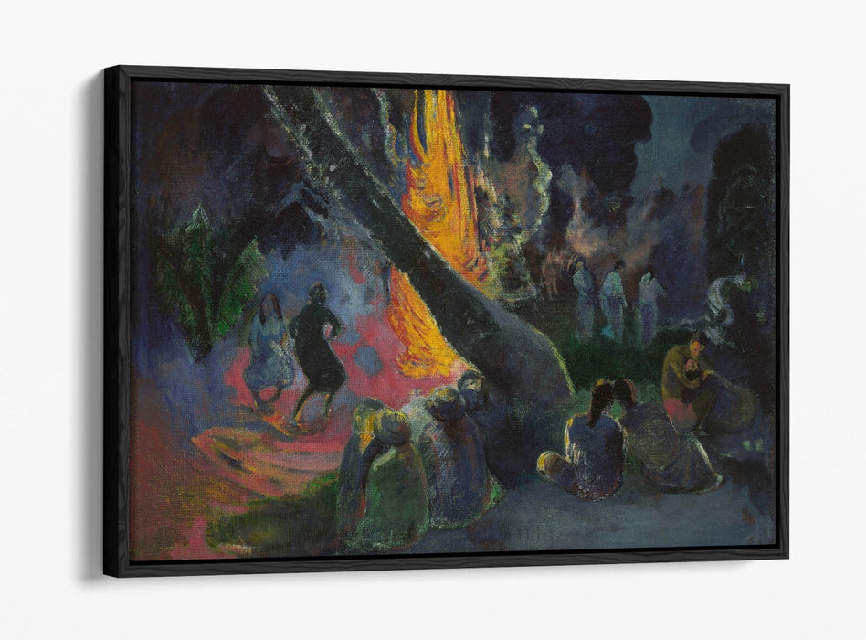 PAUL GAUGUIN, THE FIRE DANCE -FLOAT EFFECT CANVAS ART PIC PRINT