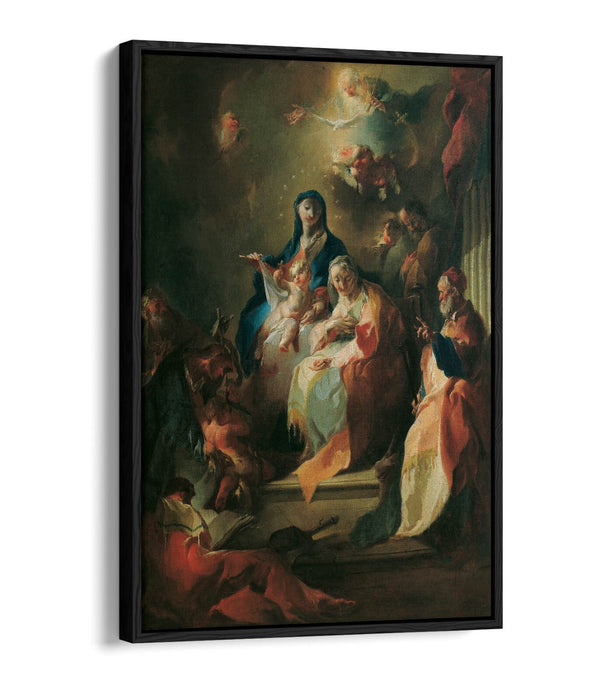 FRANZ MAULBERTSCH, THE HOLY KIN -FLOAT EFFECT CANVAS WALL ART PIC PRINT