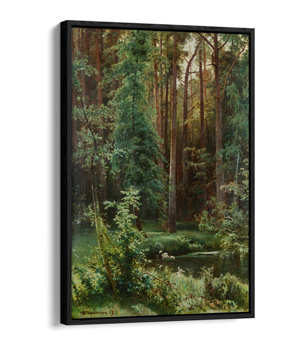 IVAN SHISHKIN, WOODLAND -FLOAT EFFECT CANVAS WALL ART PRINT ART