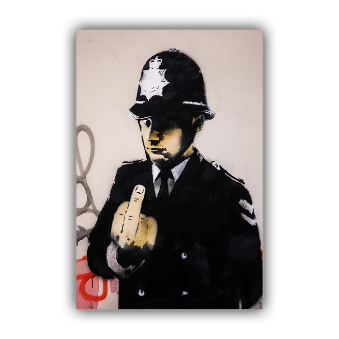 BANKSY CANVAS STREET WALL ART PRINT ARTWORK - PREMIUM VARNISHED RUDE COPPER