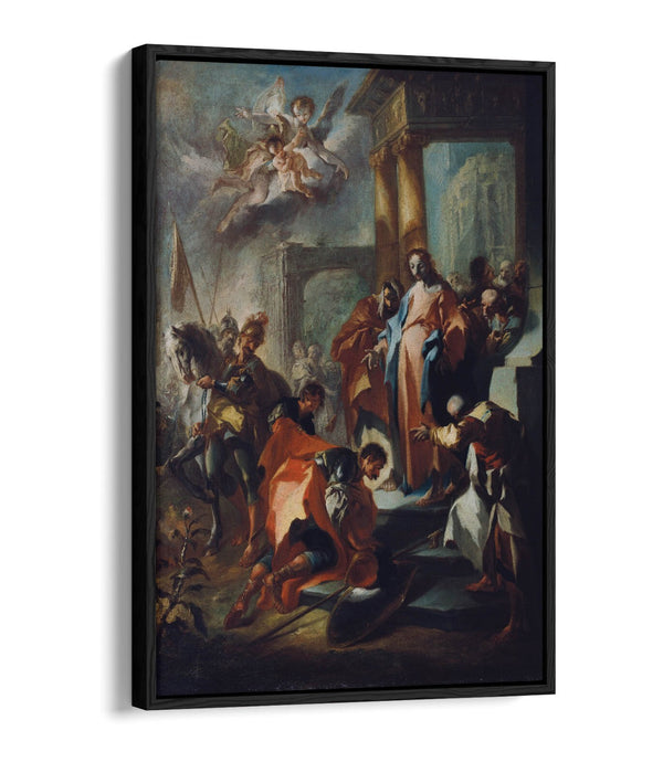 FRANZ MAULBERTSCH, CHRIST AND THE CENTURION -FLOAT EFFECT CANVAS WALL ART PRINT