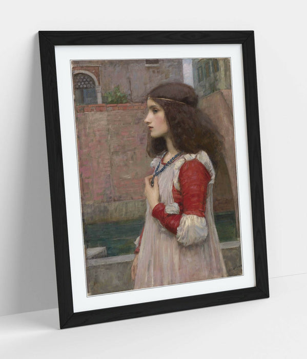 JOHN WILLIAM WATERHOUSE, JULIET -ART FRAMED POSTER PICTURE PRINT ARTWORK- BEIGE