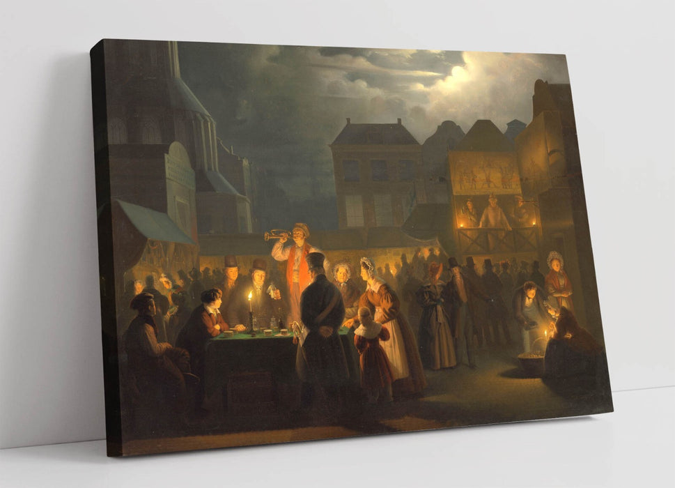 PETRUS VAN SCHENDEL, AT THE FAIR -CANVAS WALL ARTWORK PIC PRINT