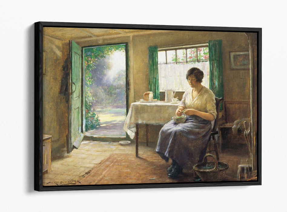 WILLIAM BLACKLOCK, LUNCHTIME PREPARATION -FLOAT EFFECT CANVAS WALL ART PIC PRINT