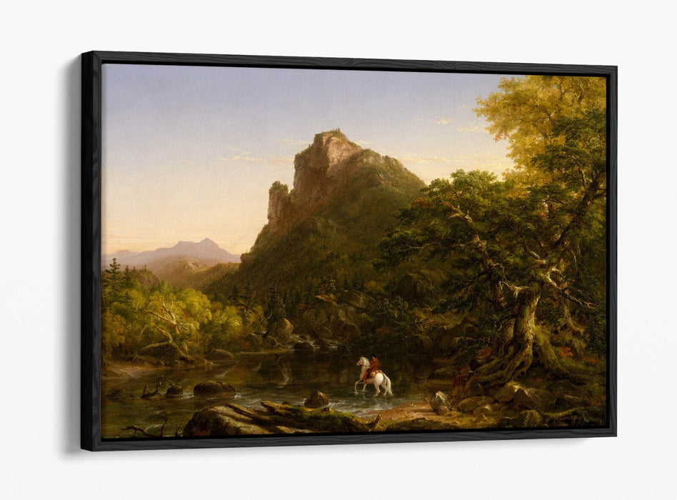 THOMAS COLE, THE MOUNTAIN FORD -FLOAT EFFECT CANVAS WALL ART PRINT
