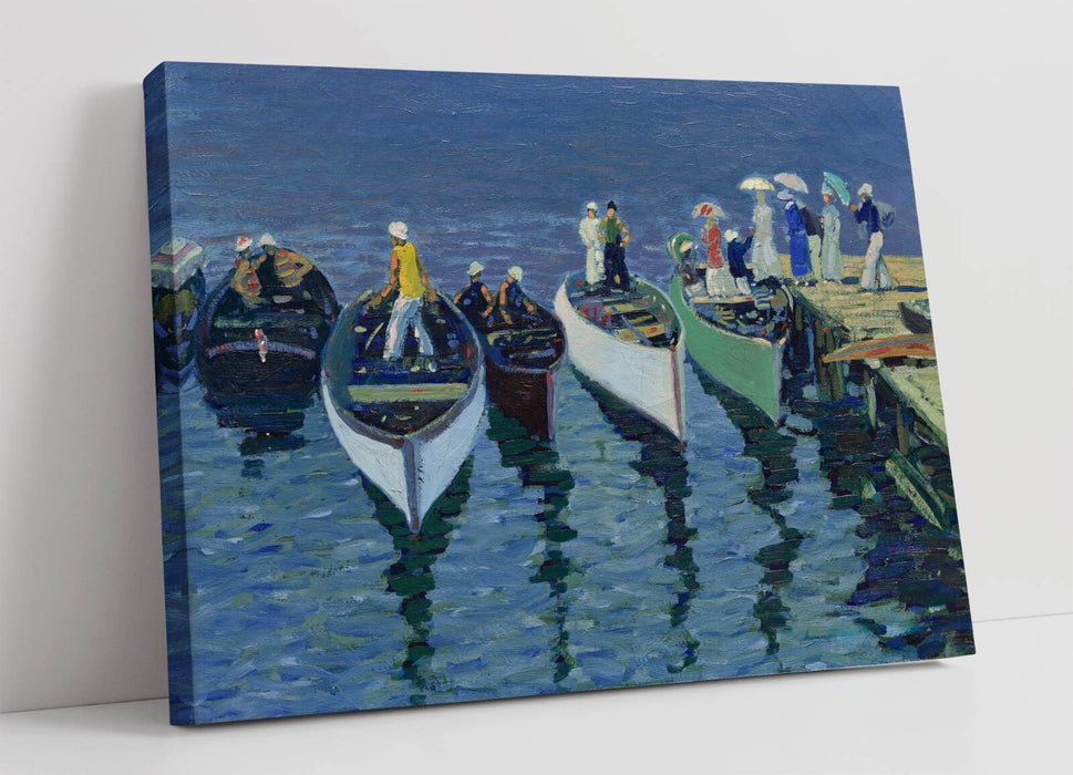 GEORGE LUKS, HOLIDAY ON THE HUDSON -CANVAS WALL ARTWORK PICTURE PRINT