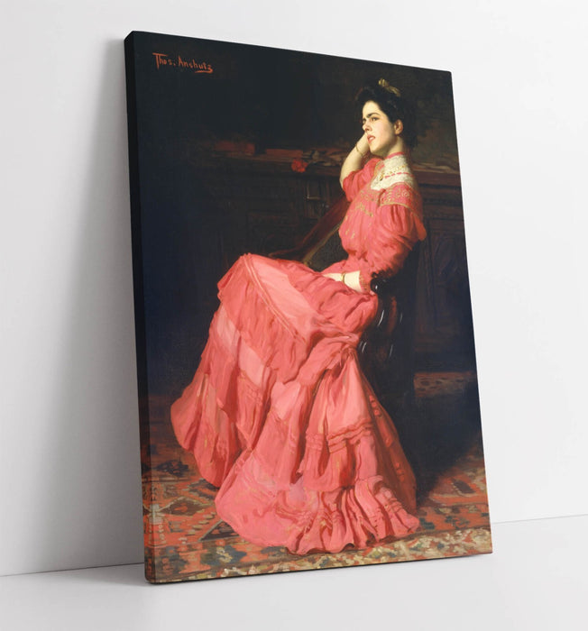 THOMAS ANSHUTZ, A ROSE -CANVAS WALL ART ARTWORK PRINT