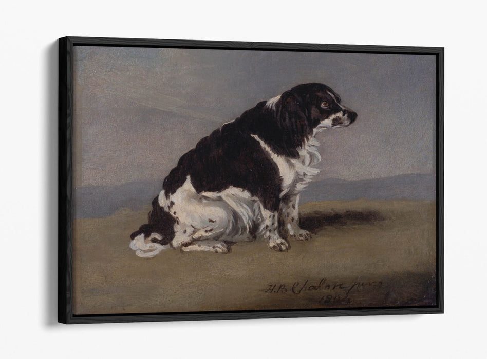 HENRY BERNARD CHALON, DUCHESS OF YORK'S SPANIEL -FLOAT EFFECT CANVAS ART PRINT