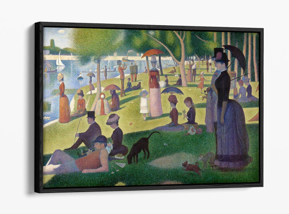 GEORGES SEURAT, SUNDAY ON LA GRANDE JATTE -FLOAT EFFECT CANVAS WALL ART PRINT