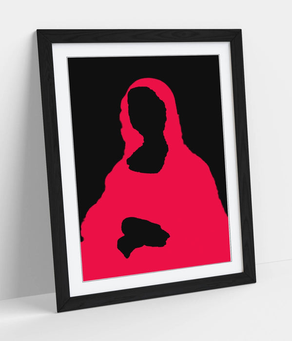 MONA LISA SILHOUETTE TRENDY POP ART -FRAMED WALL ART PICTURE PRINT ARTWORK
