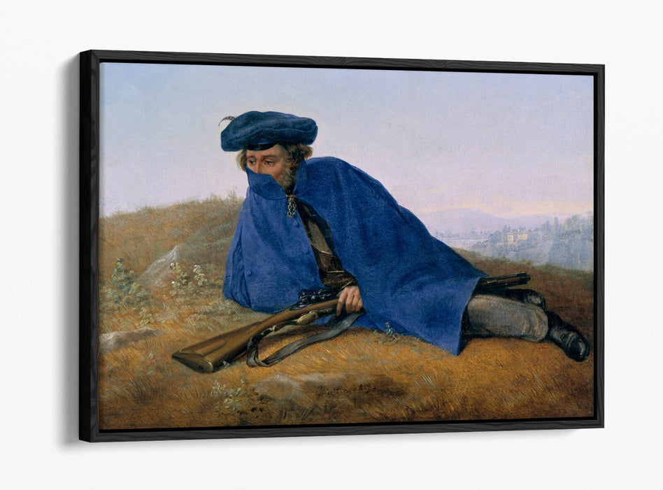 GEORG FRIEDRICH KERSTING, ON OUTPOST -FLOAT EFFECT CANVAS WALL ART PIC PRINT