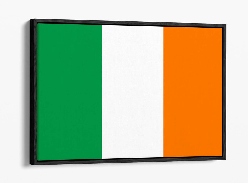 TRICOLOUR IRISH FLAG HOME DECOR FLOAT EFFECT CANVAS WALL ART PRINT