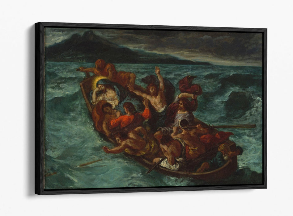 EUGENE DELACROIX, CHRIST ASLEEP DURING TEMPEST -FLOAT EFFECT CANVAS ART PRINT