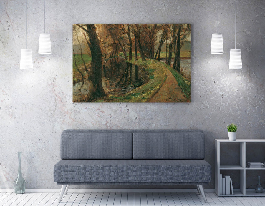 OLGA WISINGER-FLORIAN, AVENUE AT THE POND -CANVAS WALL ART ARTWORK PRINT