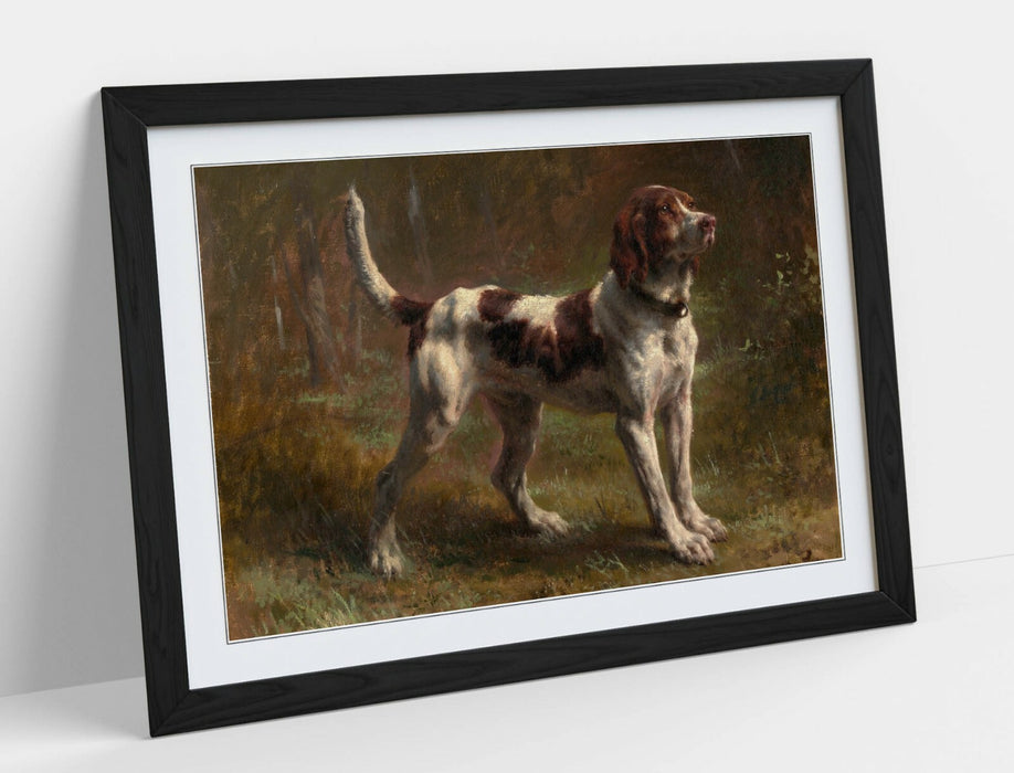 ROSA BONHEUR, A LIMIER BRIQUET HOUND -FRAMED ART PICTURE PRINT ARTWORK- PAINTING