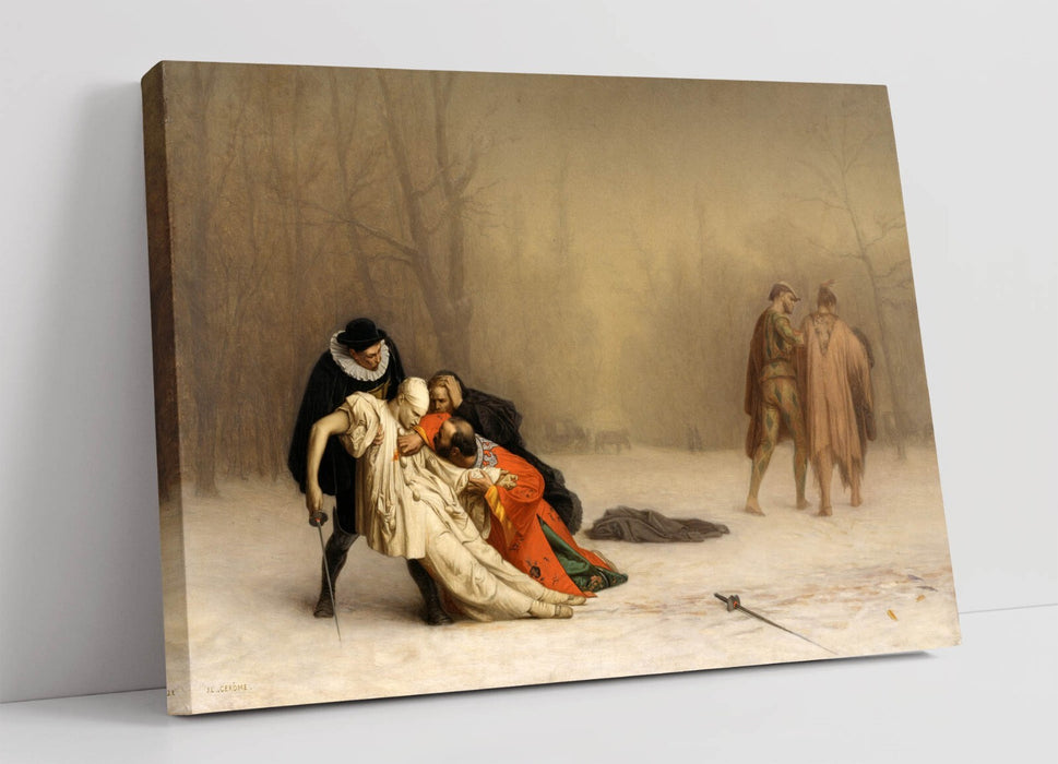 JEAN-LEON GEROME, THE DUEL AFTER THE MASQUERADE -CANVAS WALL ARTWORK PIC PRINT