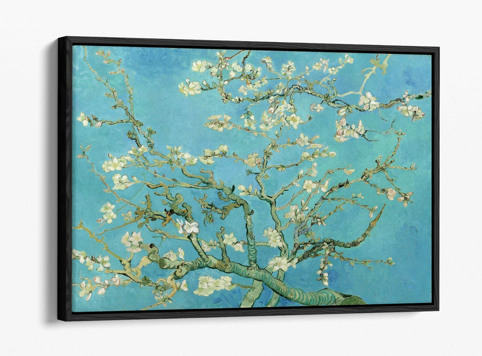 VINCENT VAN GOGH ALMOND BLOSSOM TEAL -FLOAT EFFECT CANVAS WALL ART PIC PRINT