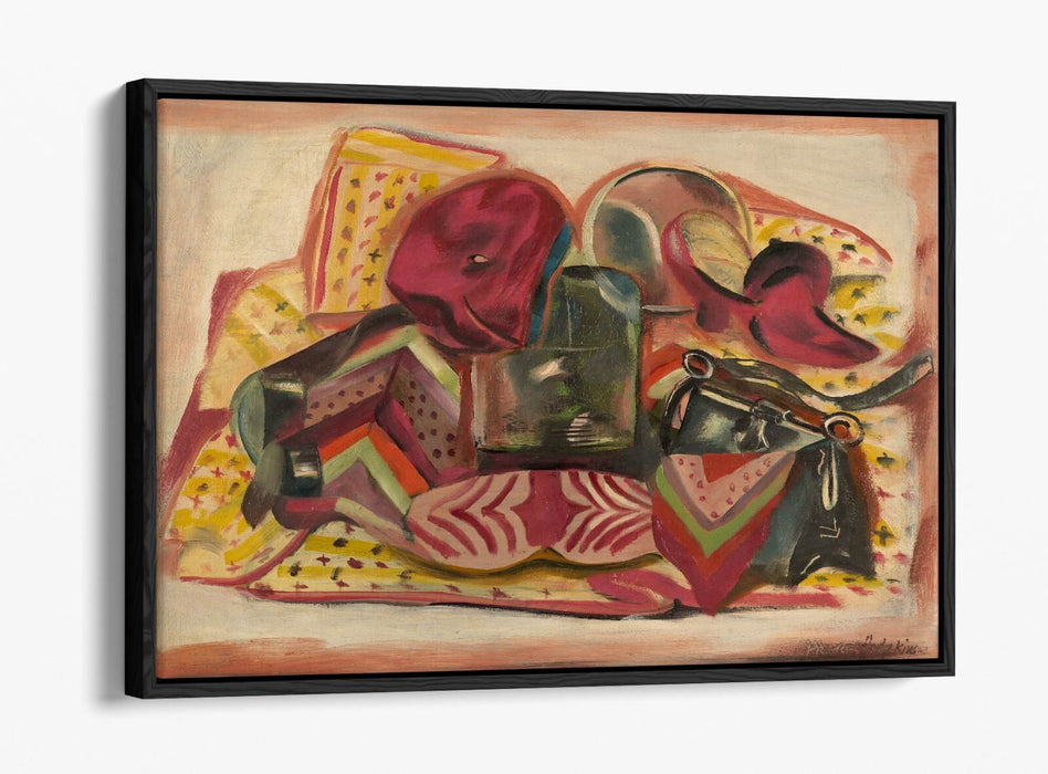 FRANCES HODGKINS, STILL LIFE SELF PORTRAIT -FLOAT EFFECT CANVAS WALL ART PRINT