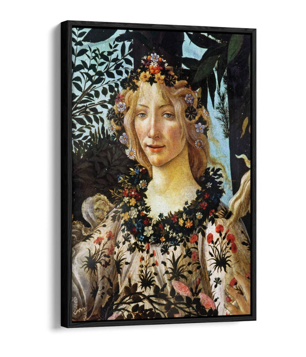 SANDRO BOTTICELLI, PRIMAVERA (FLORA) -FLOAT EFFECT CANVAS WALL ART PICTURE PRINT