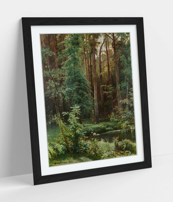 IVAN SHISHKIN, WOODLAND -WALL ART FRAMED POSTER PICTURE PRINT ARTWORK
