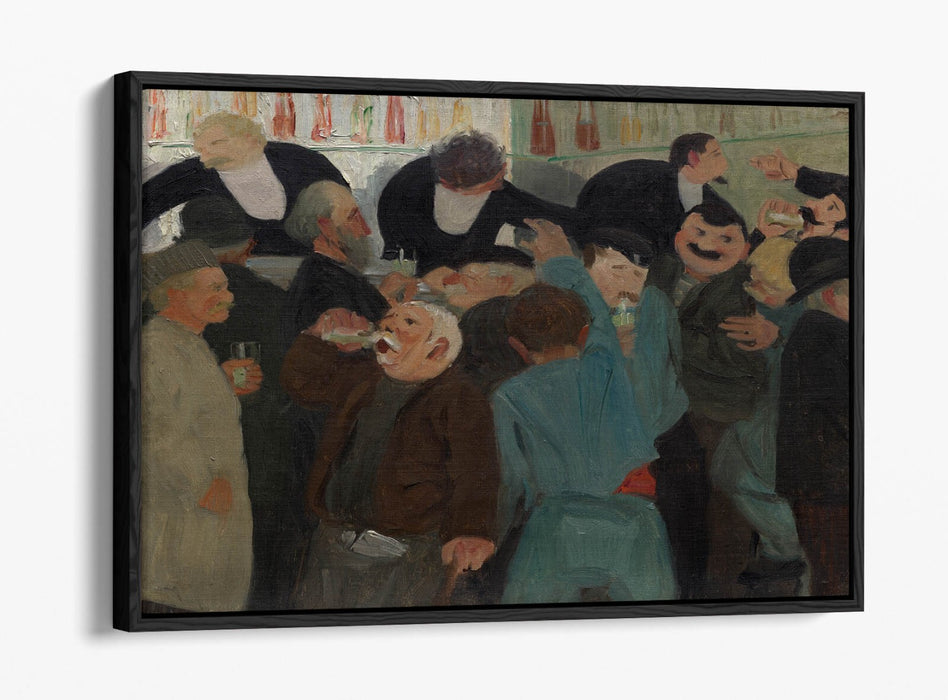 FELIX VALLOTTON, THE BISTRO -FLOAT EFFECT CANVAS WALL ART PRINT