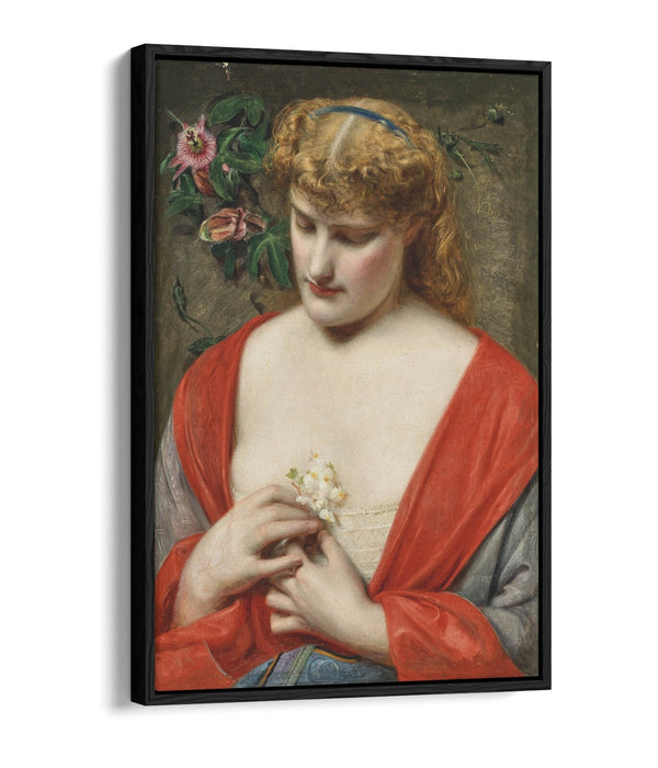 FREDERICK SANDYS, PASSION FLOWERS -FLOAT EFFECT CANVAS WALL ART PRINT