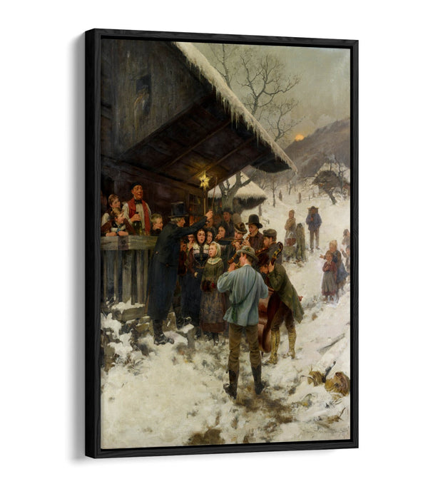 HANS BACHMANN, A CHRISTMAS CAROL IN LUCERNE -FLOAT EFFECT CANVAS WALL ART PRINT