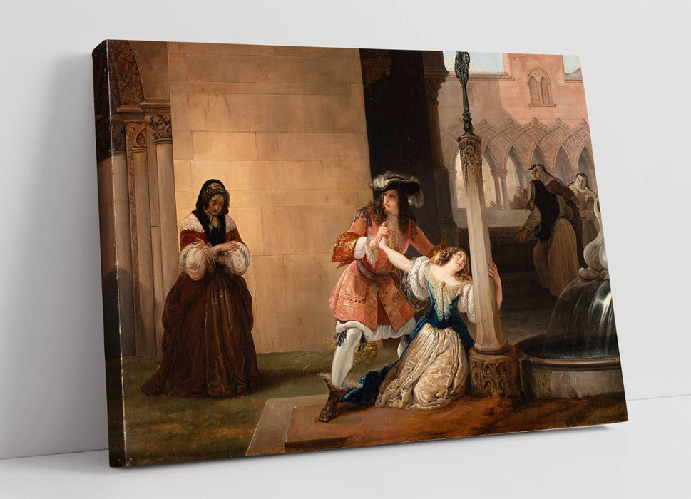 FRANCESCO HAYEZ, LOUIS XIV & LOUISE DE LA VALLIERE -CANVAS ARTWORK PICTURE PRINT