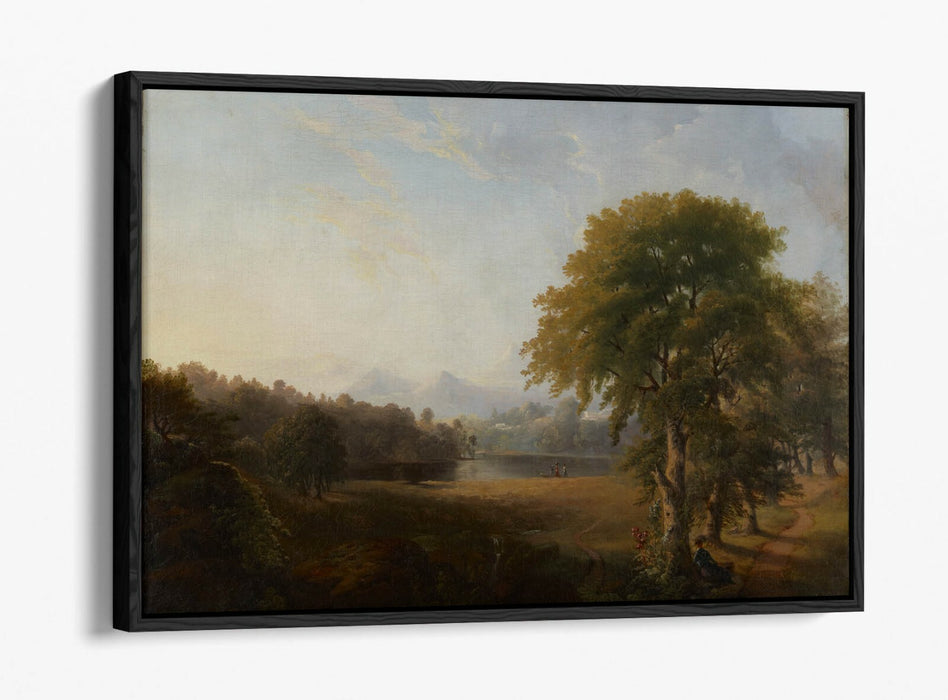 ROBERT S DUNCANSON, UNTITLED LANDSCAPE -FLOAT EFFECT CANVAS WALL ART PRINT