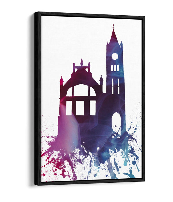 DERRY CITY GUILDHALL SPLASH ART, DERRY GIRLS -FLOAT EFFECT CANVAS ART PRINT