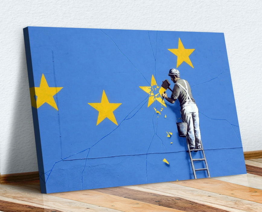 BANKSY - EUROPE BREXIT - CANVAS STREET WALL ART PRINT ARTWORK