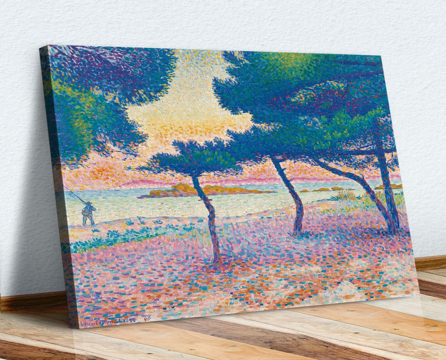 CANVAS WALL ART ARTWORK FRAMED PRINT Henri Edmond Cross Saint-Clair Beach multi