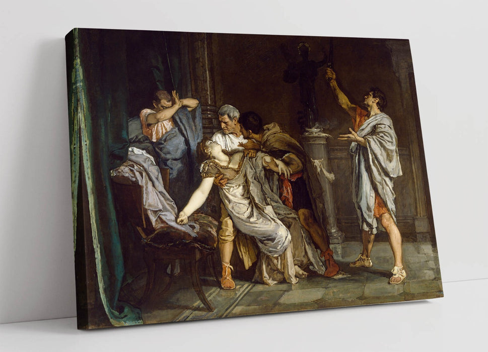 EDUARDO ROSALES, THE DEATH OF LUCRETIA -CANVAS WALL ART PICTURE PRINT