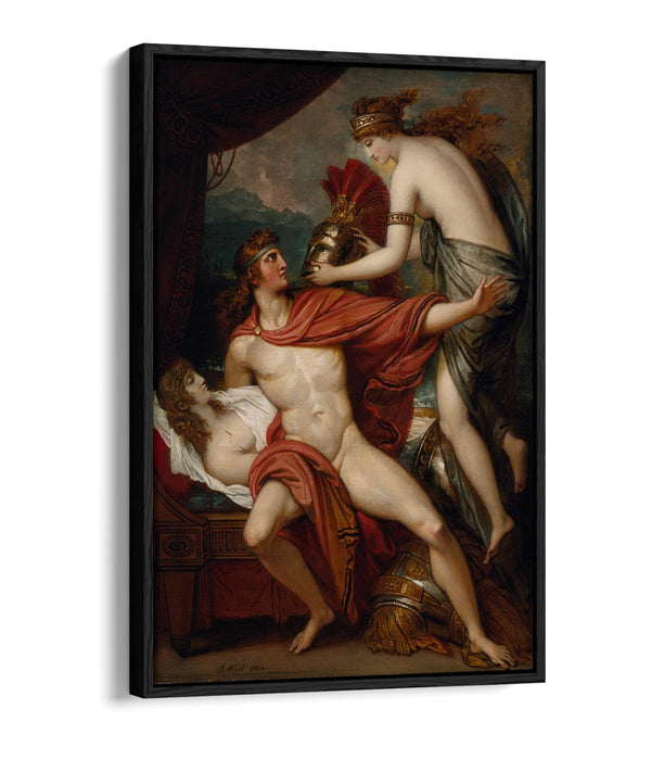 BENJAMIN WEST, THETIS BRINGING ARMOR TO ACHILLES -FLOAT EFFECT CANVAS ART PRINT
