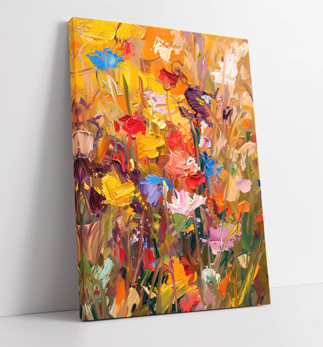 BOUQUET FLOWERS YELLOW IMPRESSIONIST STYLE DECOR CANVAS WALL ART PICTURE PRINT