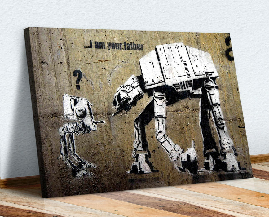 BANKSY CANVAS WALL ART PRINT ARTWORK STREET GRAFFITI - I AM YOUR FATHER