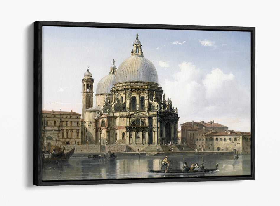 CARLO BOSSOLI, SANTA MARIA DELLA SALUTE -FLOAT EFFECT CANVAS WALL ART PRINT