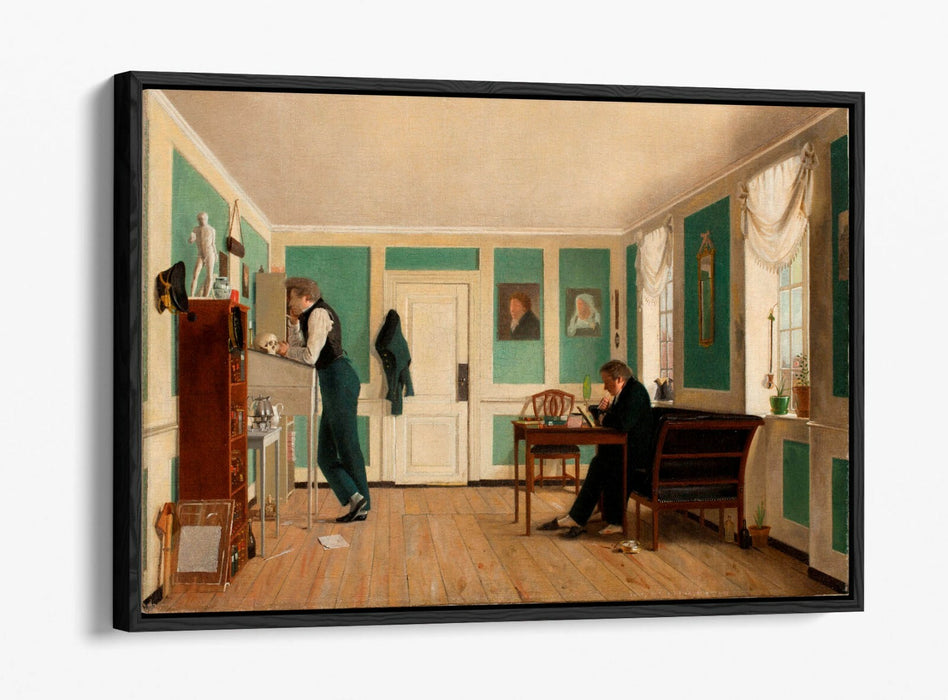 WILHELM BENDZ, INTERIOR FROM A MALIEGADE -FLOAT EFFECT CANVAS WALL ART PIC PRINT