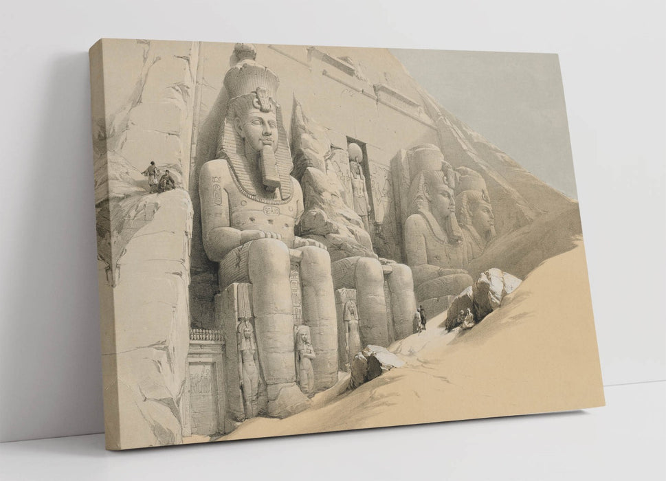 DAVID ROBERTS, GREAT TEMPLE OF ABU SIMBEL -CANVAS WALL ARTWORK PICTURE PRINT