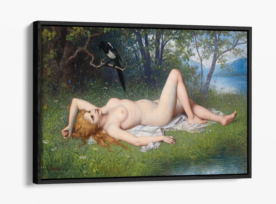 CARL SCHWENINGER, MAGPIE -FLOAT EFFECT CANVAS WALL ART PRINT