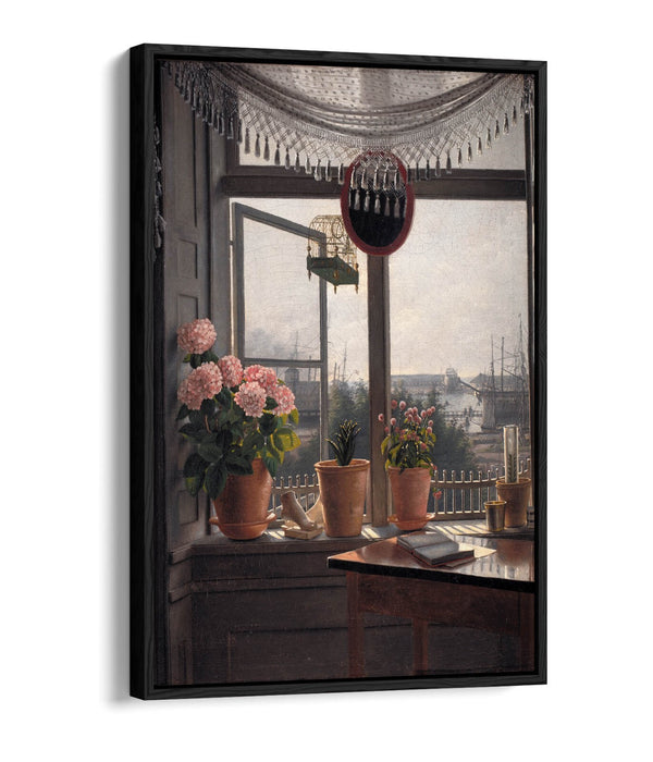 MARTINUS RORBYE, VIEW FROM THE ARTISTS WINDOW-FLOAT EFFECT CANVAS WALL ART PRINT