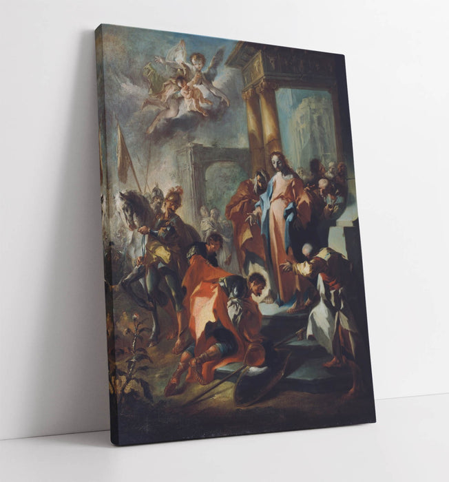 FRANZ MAULBERTSCH, CHRIST AND THE CENTURION -CANVAS WALL ART ARTWORK PRINT