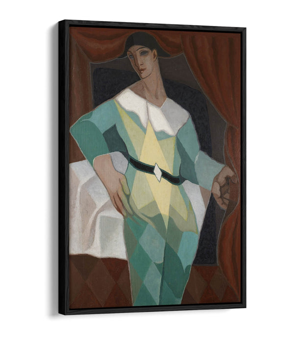JUAN GRIS, HARLEQUIN -FLOAT EFFECT CANVAS WALL ART PRINT