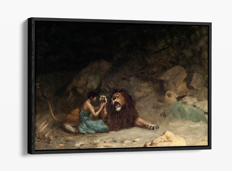 JEAN-LEON GEROME, ANDROCLES -FLOAT EFFECT CANVAS WALL ART PRINT