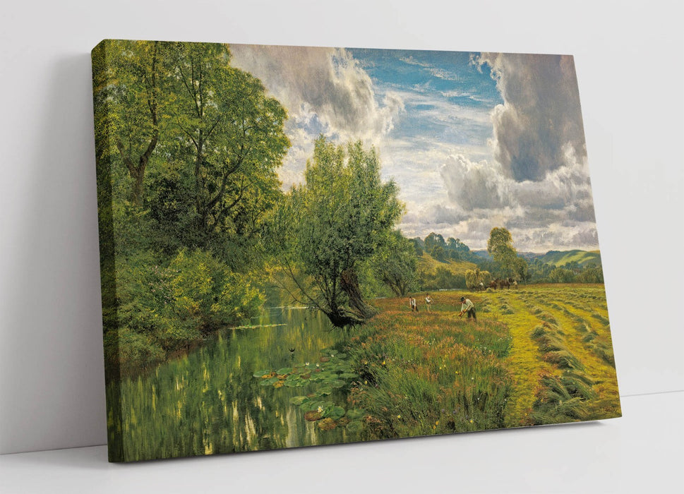 GEORGE V. COLE, HAYFIELD -CANVAS WALL ART ARTWORK PRINT