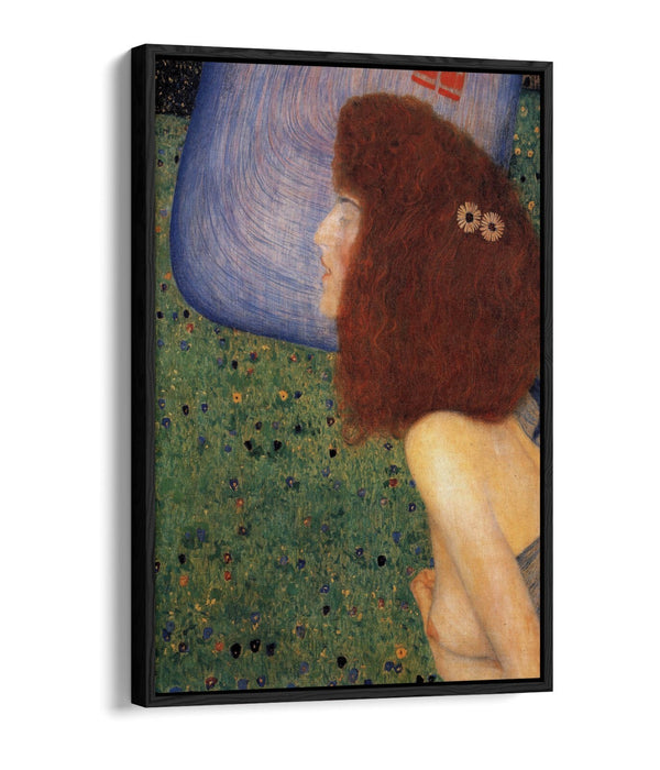 GUSTAV KLIMT, GIRL WITH BLUE VEIL -FLOAT EFFECT CANVAS WALL ART PIC PRINT